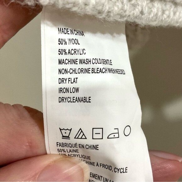 Prana Wool Blend Boatneck Sweater Button Shoulder Oatmeal Phono Sz XL New - Picture 6 of 12